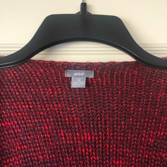 COZY Aerie Red Sweater Cardigan - Picture 4 of 5